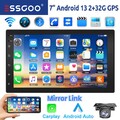 32G Android 13 Carplay Autoradio 2DIN 7 Zoll Bluetooth GPS NAVI WiFi RDS USB KAM