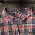 Peter Hahn Bluse, Gr. 46, mehrfarbig kariert