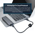 Dual M.2 NGFF & NVMe USB C USB 3.2 Adapter Externes SSD Gehäuse Case,10/20 Gbps