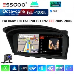 ESSGOO 8-Kern 8.8" Android 14 Autoradio GPS Navi 4G LTE WIFI für BMW E60 E61 CCC