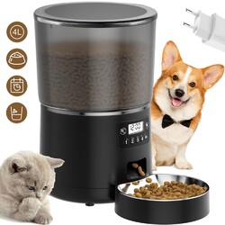 Automatischer Futterautomat Futterspender Katze Hunde für große Katzen Hunde 4L