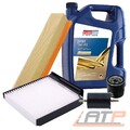 INSPEKTIONSPAKET FILTERSATZ SET B+5L EUROLUB 5W-40 FÜR RENAULT MODUS 1.2 04-