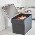 Yamazaki Tierfutterbehälter schwarz 6L Box für Hund Katze Trockenfutter bis 3,5k