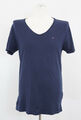 Tommy Hilfiger Herren T-Shirt M blau dunkelblau Kurzarm V-Auschnitt Cotton A407