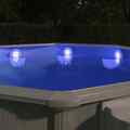 vidaXL Unterwasser-LED-Poollampe mit Fernbedienung Weiß TOS