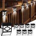 8 Stück LED Solarleuchten Wandlampen Zaunleuchte Gartenleuchte Außen Solar Lampe