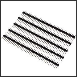 5x Stiftleiste schwarz | 40 Pins | 2,54mm |  Pin Header Breadboard für ArduinoSchneller 24h Versand aus DE! Rechnung incl. MwSt!