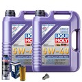 Motoröl 5W40 LIQUI MOLY High Tech 10L+BOSCH Ölfilter+Spülung+Ölablassschraube