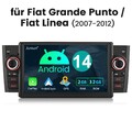 2+64GB Android 15 CarPlay Autoradio GPS Für Fiat Grande Punto Linea 2007-2012