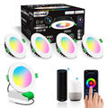 1-4x LED Einbaustrahler RGBW Badezimmer Einbauspots Dimmbar Bluetooth IP44 WiFi