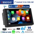 DAB+ 8-Core 6+128GB Android 14 Carplay Autoradio 2 DIN GPS NAVI DVR Bluetooth 4G