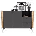 Sideboard PURE - grau - Artisan Eiche - 138 cm breit Sideboard Kommode TV