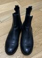COX Chelsea Boots damen Stiefel Stiefeletten schwarz Leder GR:40 Top Zustand 013