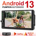 Pumpkin 7" Android 13.0 Autoradio GPS Navi DAB 2 DIN Bluetooth USB WiFi 4GB 64GB