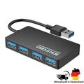 USB 3.0 Hub Verteiler 4 Port Super Speed Datenadapter für PC Laptop Notebook