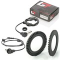 2x ABS-Sensor und ABS-Ring Set Hinterachse 45 Zähne für AUDI 100 C4