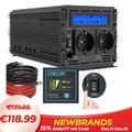 EDECOA Wechselrichter Reiner Sinus Spannungswandler 12V 230V 1500W LCD USB V4.0