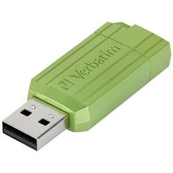 Verbatim USB DRIVE 2.0 PINSTRIPE USB-Stick 128 GB Eucalyptus, Grün 49462 USB-A