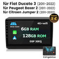 6+128 Carplay Für Fiat Ducato 2011-2022 Android12 Autoradio GPS Navi WIFI DAB+BT
