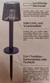 2 Solar Gartenleuchte Gartendeko Tischlampe Gartenstecker 23cm 1 Led Schatteneff