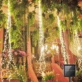 200LED Solar Lichterkette Wasserfall Baum String Lichter Außen Garten Party Deko