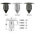 10x Innenverkleidung Clips Befestigung Klips Halter Panel UNIVERSAL 11 mm schwar