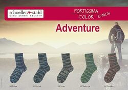 € 5,96/100g Sockenwolle Fortissima ADVENTURE 5x 150g 6-fädig Sortimentspaket