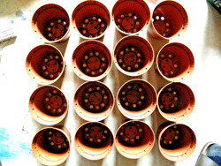 20 rote Blumentöpfe, Blumentopf, Pflanztöpfe, 9 cm Durchmesser