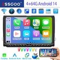 Android 14 Carplay GPS Navi RDS SWC Autoradio Für VW GOLF 5 6 Passat Polo 4G+64G