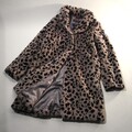 FRIEDA & FREDDIES New York Coat Mantel Kunstfell-Mantel Leopard Gr. 38 Neu