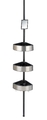 Teleskop Duschecke Premium Big Black ausziehbares Badregal mit 3 Ablagen 2 Ha...