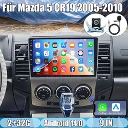 9'Android 14.0 Autoradio für Mazda 5 CR19 2005-2010 GPS Navi WLAN UKW RDS Stereo