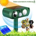 Solar Katzenschreck Ultraschall Tiervertreiber Katzenabwehr PIR-Bewegungssensor