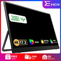 4K Portable Monitor, 17,3 Zoll Tragbarer Mobiler IPS Bildschirm FHD 3840*2160 DE