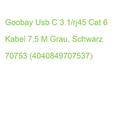 Goobay Usb C 3.1/rj45 Cat 6 Kabel 7,5 M Grau, Schwarz, 1 St. 70753 (404084970753