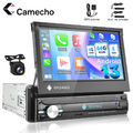 7" Flip-up 4+64GB 8Kern Android 13 Autoradio GPS 4G Carplay DSP 1DIN Player+Kam