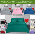 Flannelette Bettbezug Set mit Kissenbezug ODER Spannbettlaken 100 % gebürstete Baumwolle