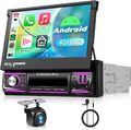 4+64GB Android 15 7" Autoradio GPS Navi BT CarPlay WIFI USB AUX-in Single 1 Din