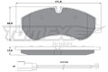 TOMEX Brakes Bremsbelagsatz, Scheibenbremse TX 16-95 für FORD
