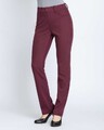 Hose rot 32 34 Damen Schlupfhose Power Stretch Hose Twillstruktur burgund 8.8971