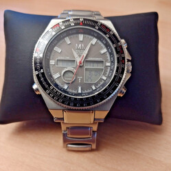 Meister Anker World Time Quarz Chronograph - Funk Solar W342 - schöner Zustand