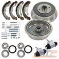2x BREMSTROMMEL +BREMSBACKEN +RADLAGER HINTEN FÜR AUDI 80 B4 1.9 TDI 2.0