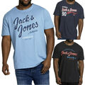 Jack & Jones Herren Übergrößen T-Shirt Big Size Tee Logo Print  3XL 4XL 5XL 6XL