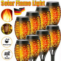 Solarleuchte 72 LED Garten Beleuchtung Solar Licht Lampe Fackel Leuchte Flamme
