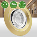 LED Einbaustrahler Einbauleuchte Strahler rund schwenkbar Gold matt GU10 230V