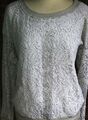 Pullover Marc Cain Sweatshirt neu N3 Baumwolle Baumwollspitze helles greige