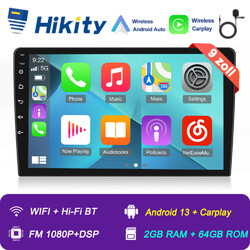 2G+64G 9 Zoll Doppel 2 DIN Android 13 Autoradio Carplay Android Auto GPS Navi FM