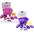 ML Pferde Putzbox Putzkasten für Kinder 8-teilig Inhalt Pferdeputzbox Pink Lila