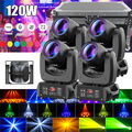 4stk 150W Strahl 18Prisma LED Moving Head RGBW DMX Bühnenlicht DJ Party mit Case