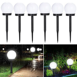 2~8x LED Solar Gartenleuchte Kugel Set Solarleuchte Außen Garten Lampe Leuchte